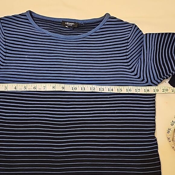 Olsen Henny Pullover Sweater in Black/White Stripe Size s - Picture 5 of 8